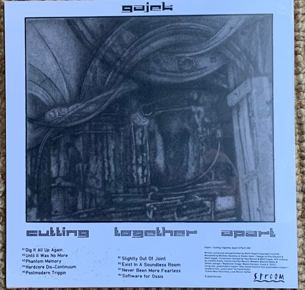 Gajek – Cutting Together Apart (LP, Stroom, 2025) Back Cover