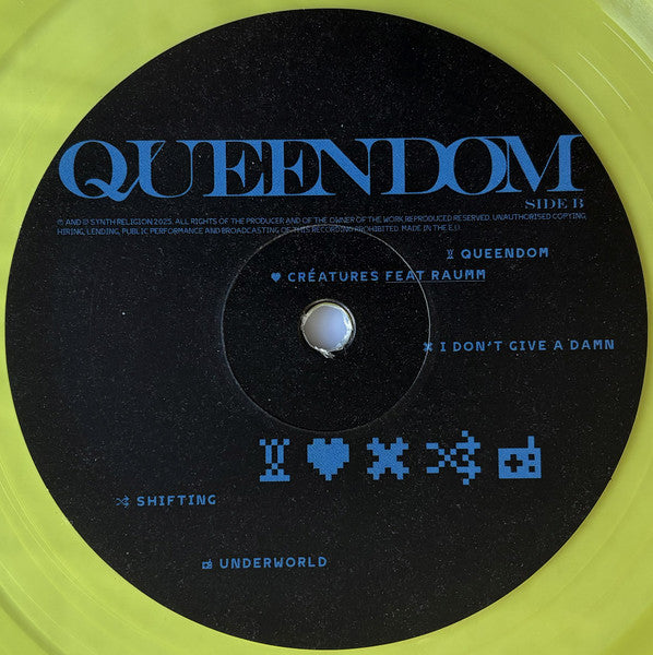 Minuit Machine – Queendom (LP, Transparent Neon Yellow, Synth Religion, 2025) Image 4