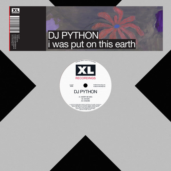 DJ Python – I Was Put On This Earth (12", XL Recordings, 2025) Front Cover