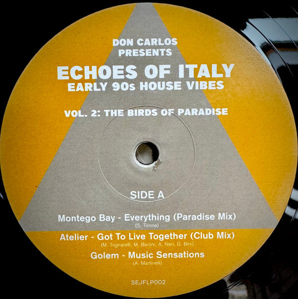 Don Carlos : Echoes Of Italy (Early 90s House Vibes) (Vol. 2 The Birds Of Paradise) (2xLP, Comp)