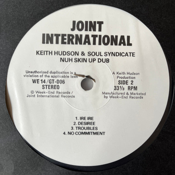 Keith Hudson & Soul Syndicate* : Nuh Skin Up Dub (LP, Album, RE)