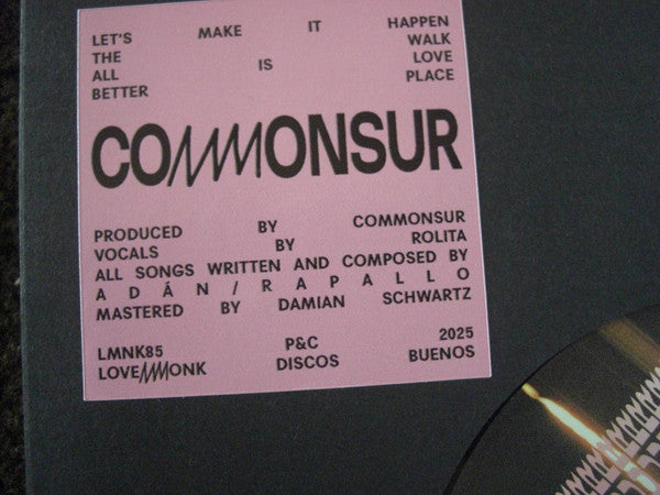 Commonsur – Commonsur EP (7", Lovemonk, 2025) Image 3