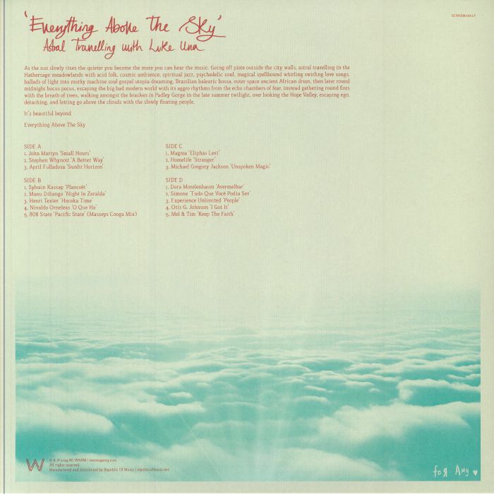 Luke Una – Everything Above The Sky (LP, RE:WARM, 2024) Back Cover
