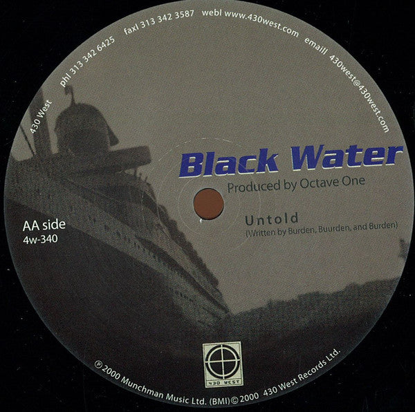 Octave One – Black Water (12", 430 West, 2014) Back Cover