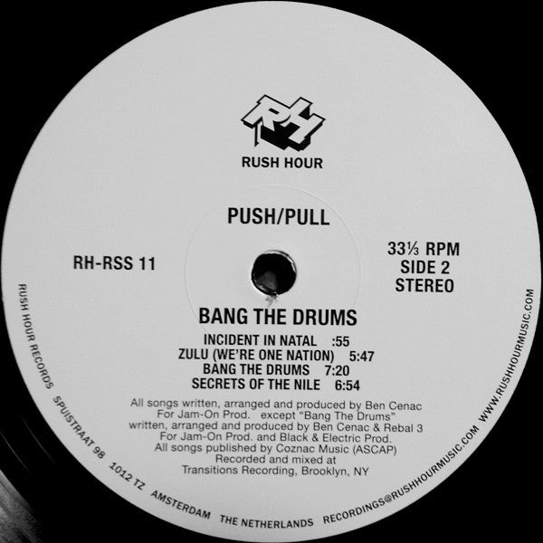 Push/Pull – Bang The Drums (LP, Rush Hour, 2014) Image 5