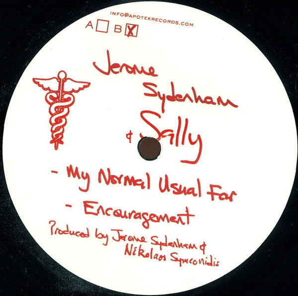 Jonas Kopp Jerome Sydenham Sally – My Normal Usual Far (12", Apotek, 2014) Back Cover