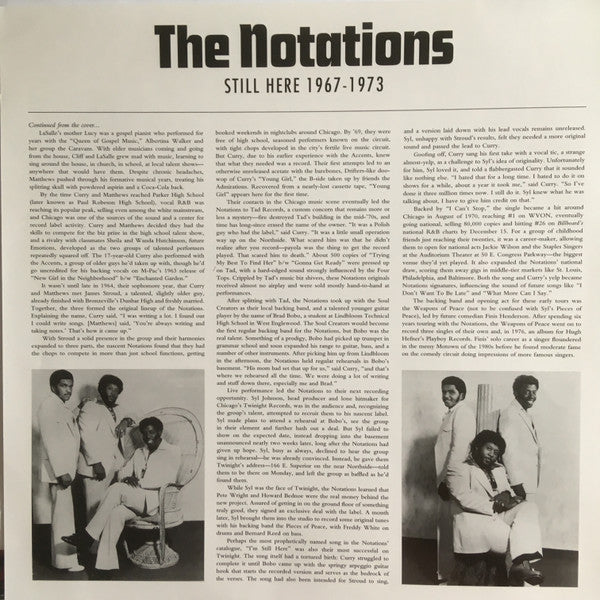 The Notations : Still Here (1967-1973) (LP, Comp)