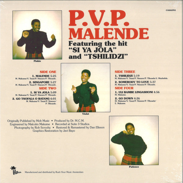 P.V.P. – Malende (2xLP, La Casa Tropical, 2021) Back Cover