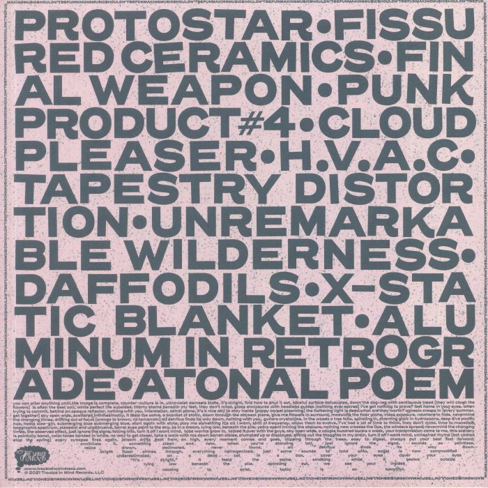 Dummy – Mandatory Enjoyment (LP, Sky Blue, Trouble In Mind, 2021) Back Cover