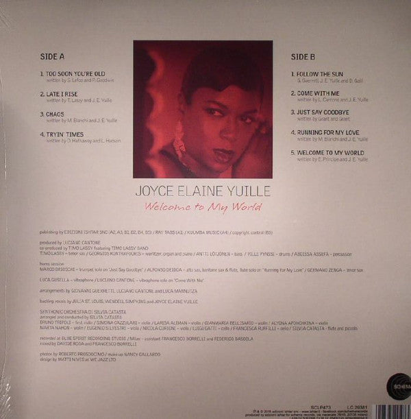 Joyce Elaine Yuille – Welcome To My World (LP, Schema, 2015) Back Cover
