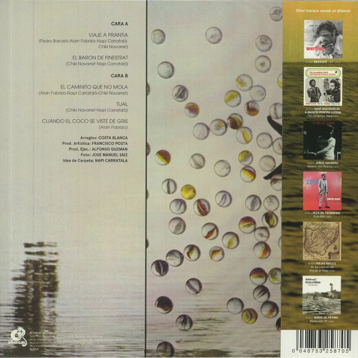 Costa Blanca – Viaje A Prantia (LP, Altercat Records, 2021) Back Cover