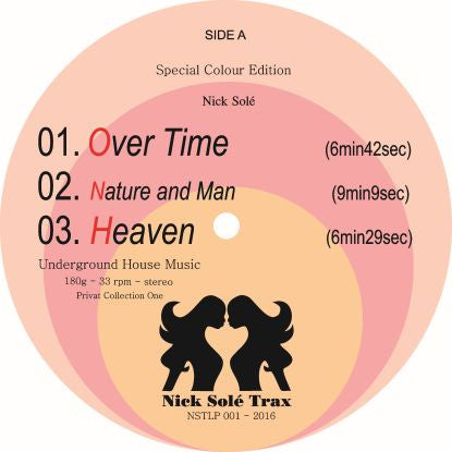 Nick Solé – Privat Collection One (LP, Marbled, Nick Solé Trax, 2016) Front Cover