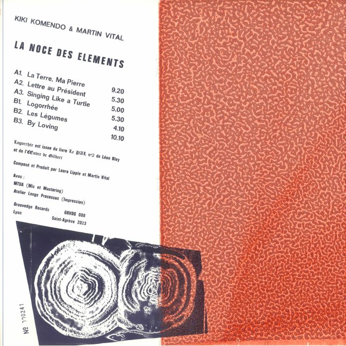 Kiki Komendo Martin Vital – La Noce Des Éléments (LP, Groovedge Records, 2024) Back Cover