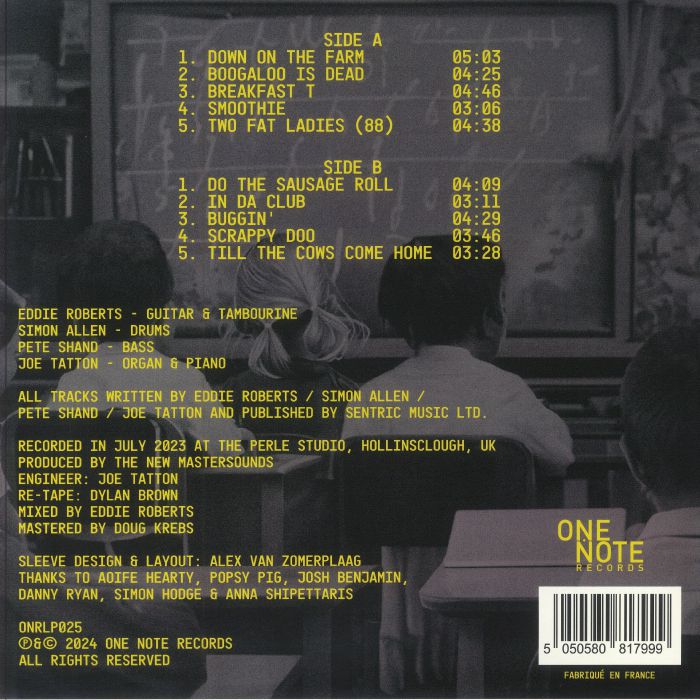 The New Mastersounds – Old School (LP, One Note Records, 2024) Back Cover