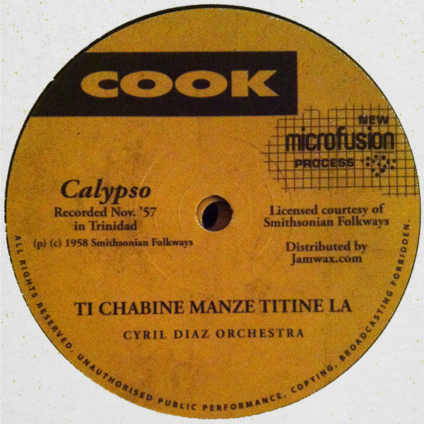 Cyril Diaz Orchestra – Ti Chabine Manze Titine La / Mme. Killio (7", Cook, 2016) Front Cover