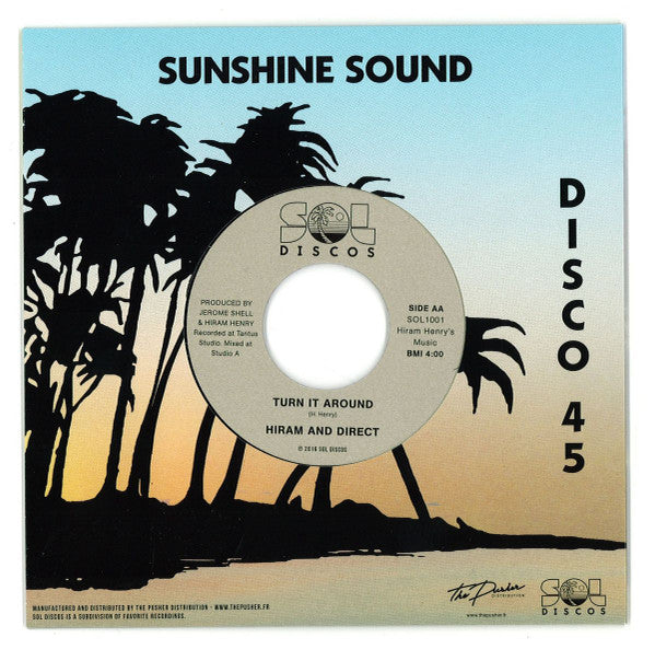 Hiram Direct – Love Flight (7", SOL Discos, 2016) Back Cover