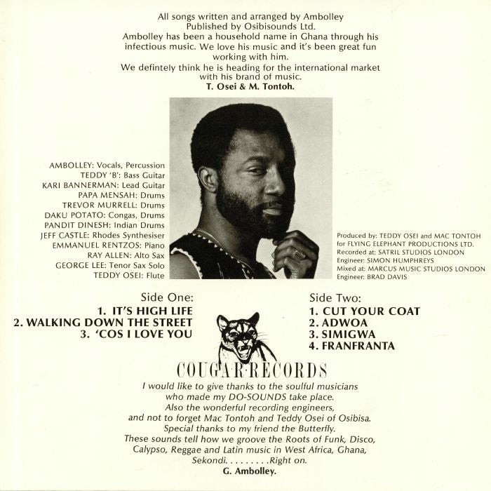 Gyedu Blay Ambolley – Ambolley (LP, Mr Bongo, 2019) Back Cover