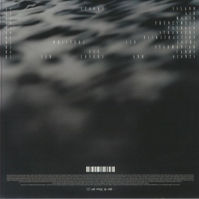 Crystal Murray – Sad Lovers & Giants (LP, Transparent, Because Music, 2024) Back Cover