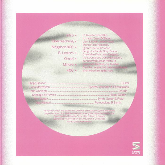 L'Osmose – Maggiore 800 (LP, Stone Pixels, 2024) Back Cover
