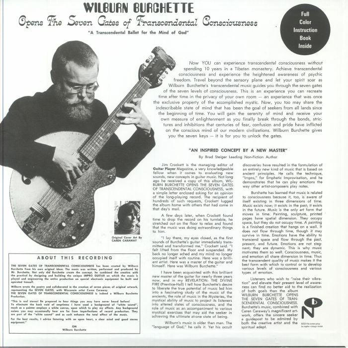 Wilburn Burchette – Opens The Seven Gates Of Transcendental Consciousness (LP, Numero Group, 2024) Back Cover