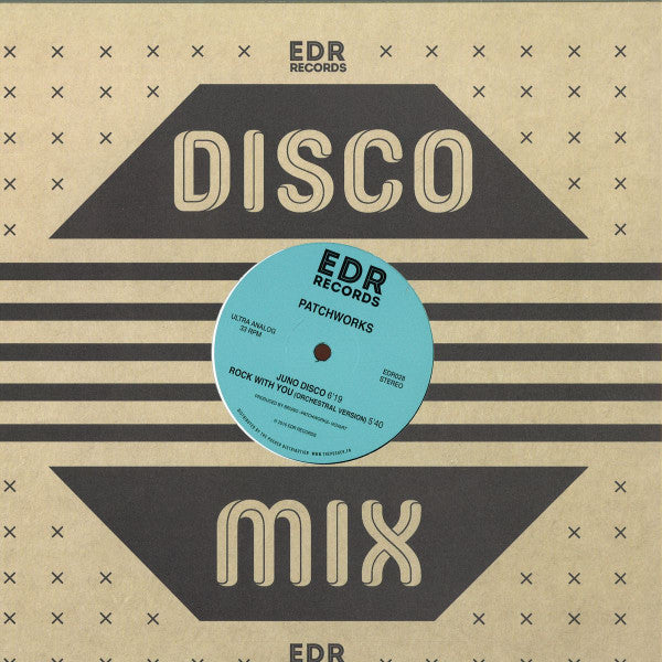 Patchworks – No Stoppin’ Dat Rockin’ EP (12", EDR Records, 2016) Back Cover