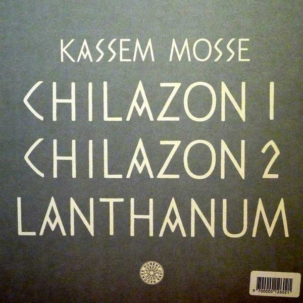 Kassem Mosse – Chilazon (12", Honest Jon's Records, 2016) Back Cover