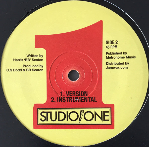 B. B. Seaton – Dancing In The Moonlight (12", Studio One, 2016) Back Cover