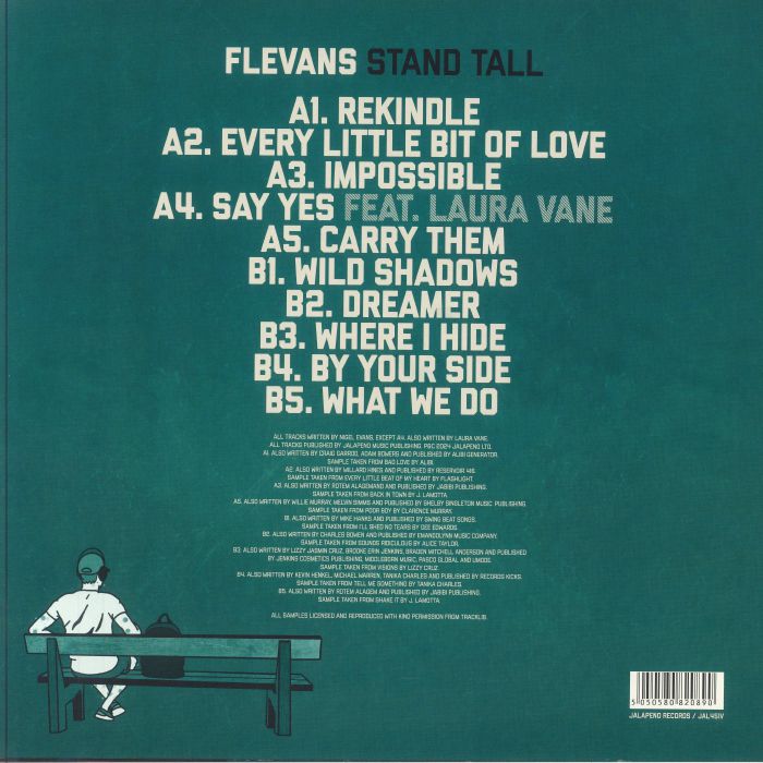 Flevans – Stand Tall (LP, Jalapeno Records, 2024) Back Cover