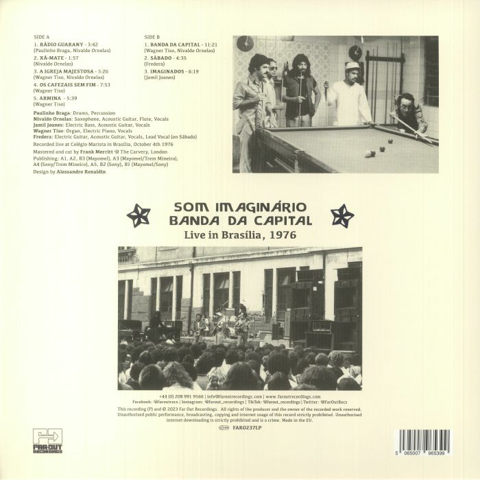 Som Imaginario – Banda Da Capital (LP, Far Out Recordings, 2023) Back Cover