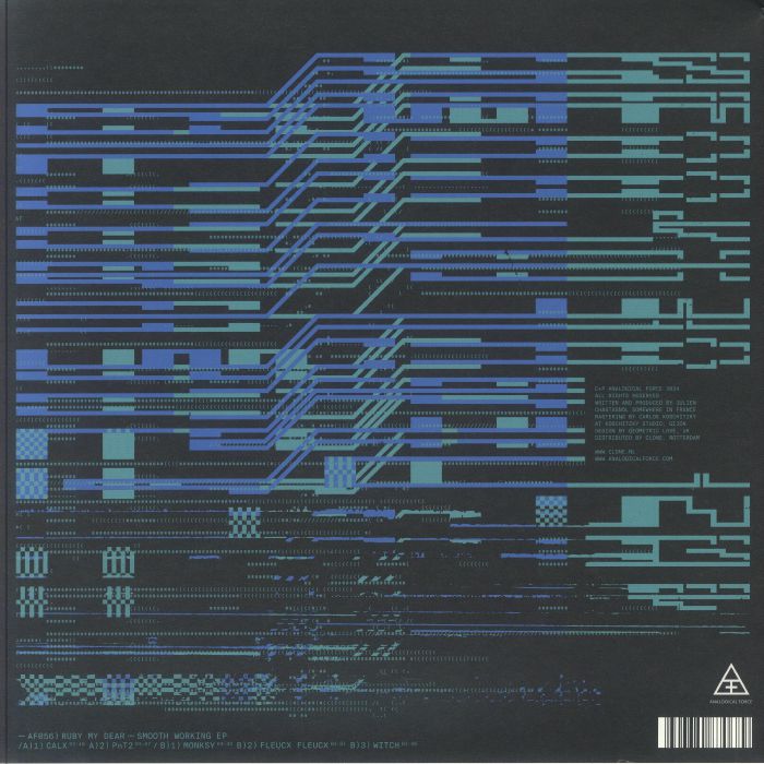 Ruby My Dear – Smooth Working EP (12", Analogical Force, 2024) Back Cover