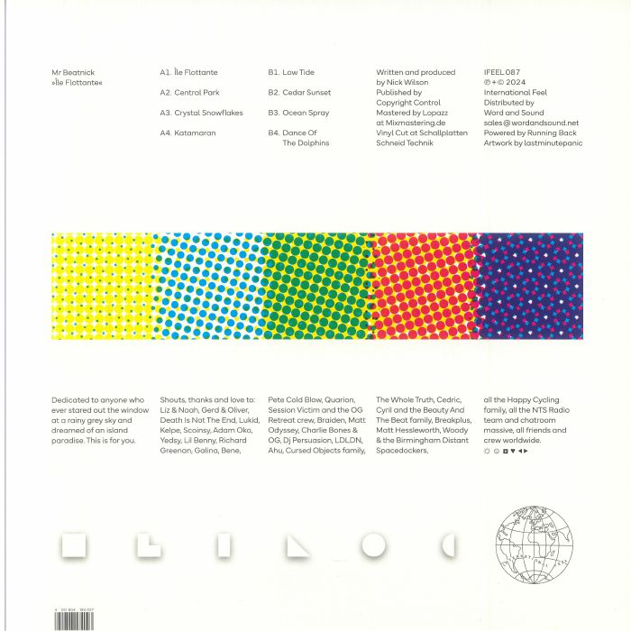 Mr Beatnick – île Flottante (LP, International Feel Recordings, 2024) Back Cover