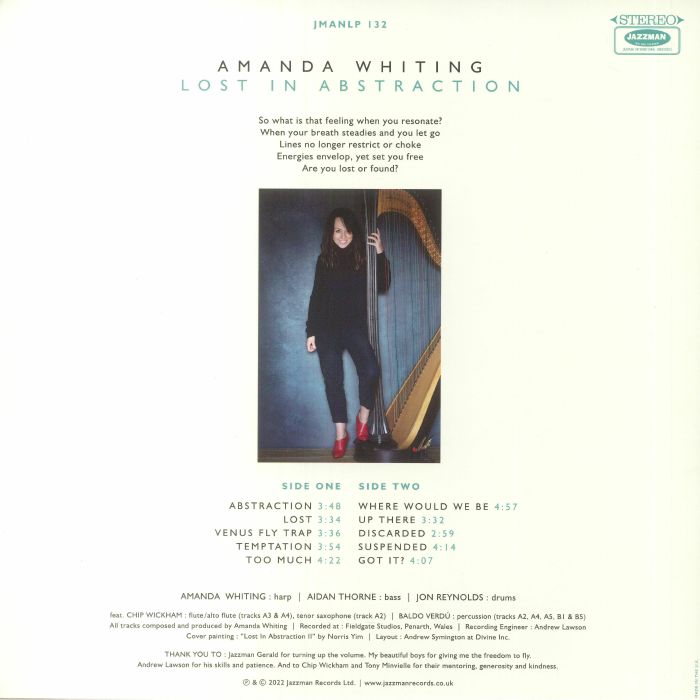 Amanda Whiting – Lost In Abstraction (LP, Jazzman, 2022) Back Cover