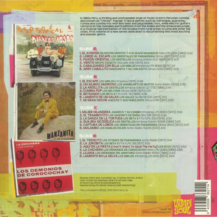 Various – Cumbia Beat Vol. 1 (Experimental Guitar-Driven Tropical Sounds From Perú 1966/1976) (2xLP, Vampi Soul, 2019) Back Cover