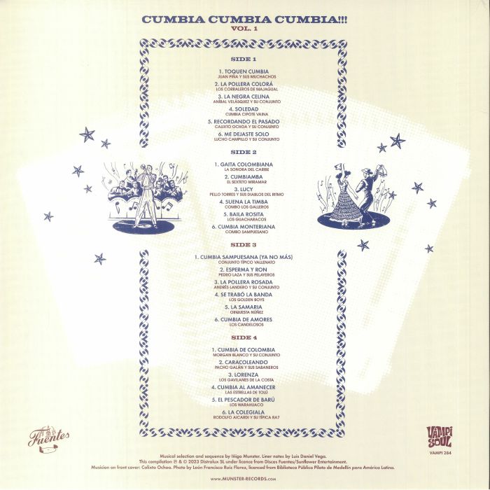 Various – Cumbia Cumbia Cumbia!!! Vol. 1 (2xLP, Vampi Soul, 2023) Back Cover
