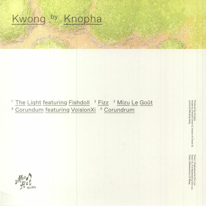 Knopha – Kwong (12", Mood Hut, 2023) Back Cover