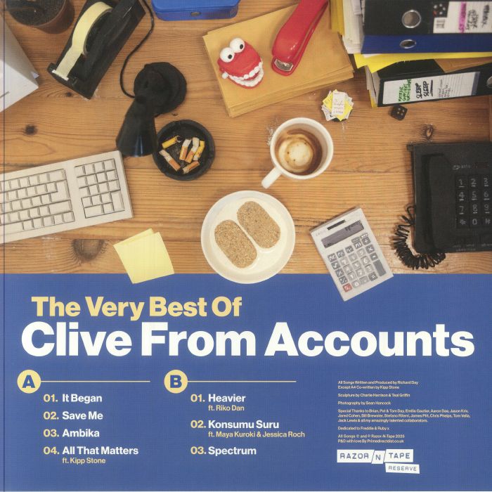 Clive From Accounts – The Very Best of Clive From Accounts (LP, Razor-N-Tape Reserve, 2025) Back Cover