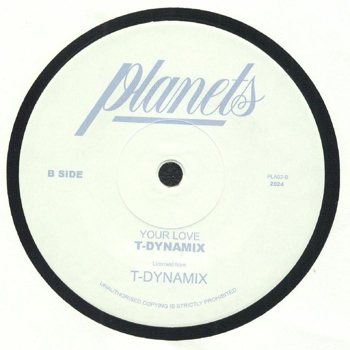 T-Dynamix Lisa Ellis – Alone / Your Love (7", Planets, 2024) Back Cover