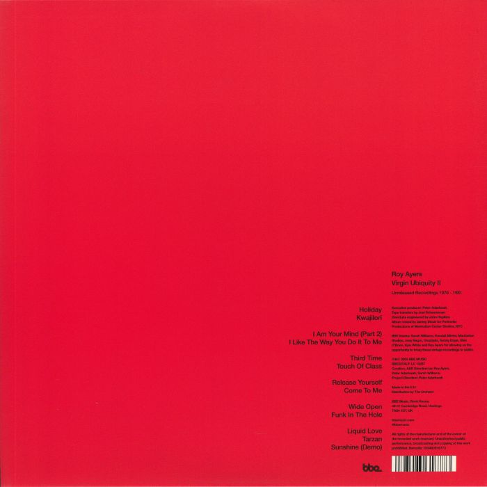 Roy Ayers - Virgin Ubiquity II (Unreleased Recordings 1976-1981) (3xLP) (Gatefold)