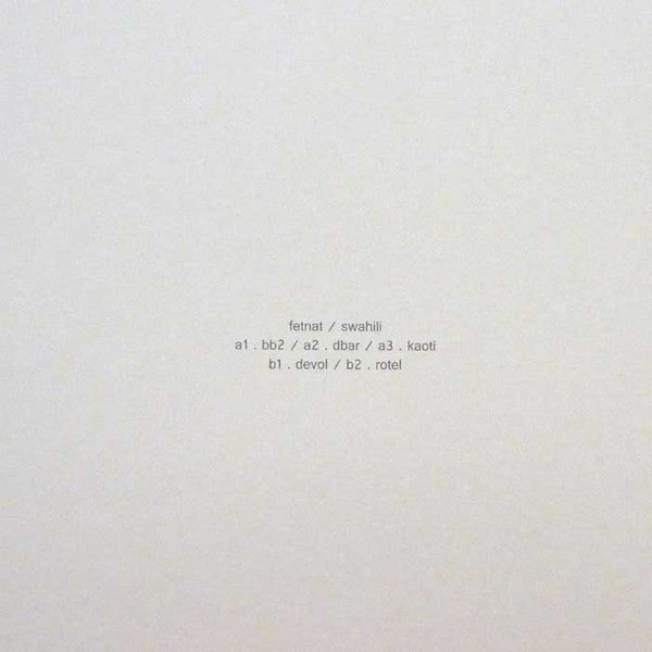 Fetnat – Swahili (12", Nous, 2016) Back Cover