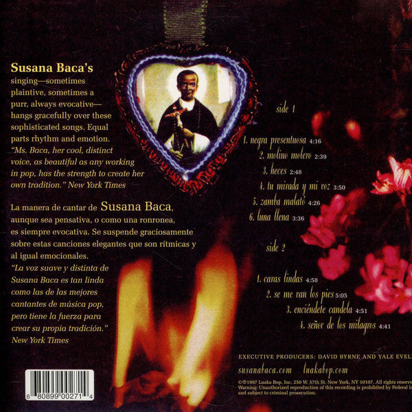 Susana Baca – Susana Baca (LP, Luaka Bop, 2016) Back Cover