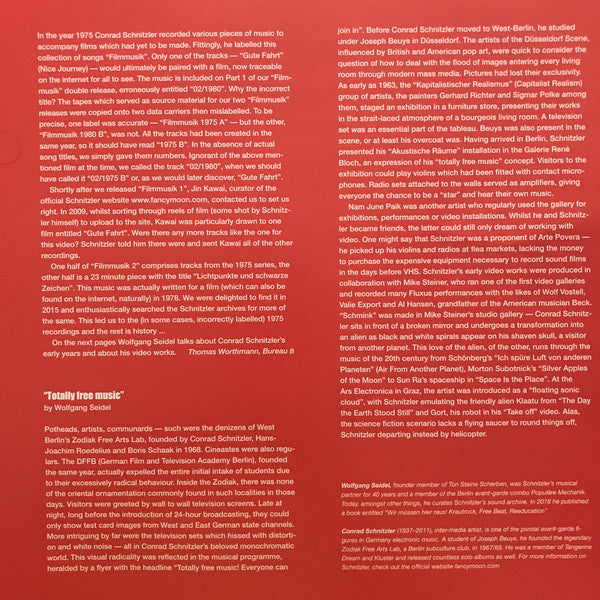 Conrad Schnitzler – Filmmusik 2 (LP, Bureau B, 2017) Image 5