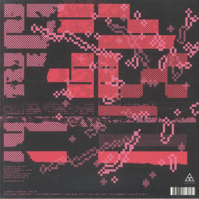 P1nkf1re – Red EP (12", Analogical Force, 2024) Back Cover