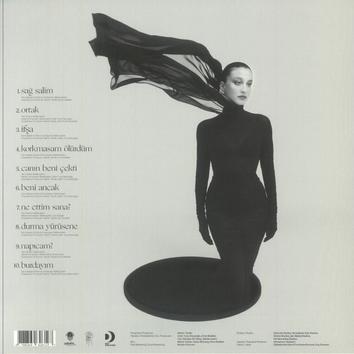 Melike Şahin – Akkor (LP, Gulbaba Records, 2024) Back Cover