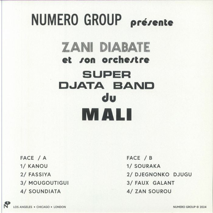 Zani Diabate Le Super Djata Band Du Mali – Vol. 2 (LP, Ivory White, Numero Group, 2024) Back Cover