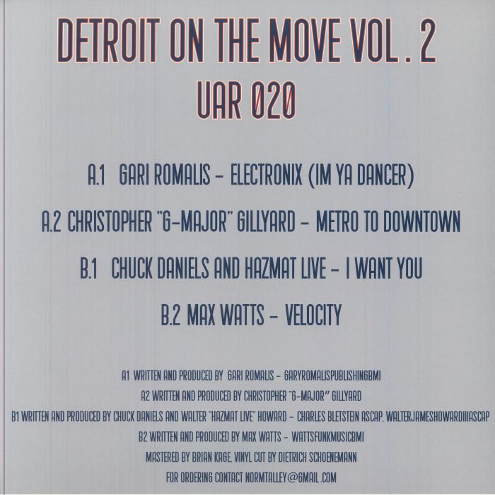 Various - Detroit On The Move Vol. 2 (12")
