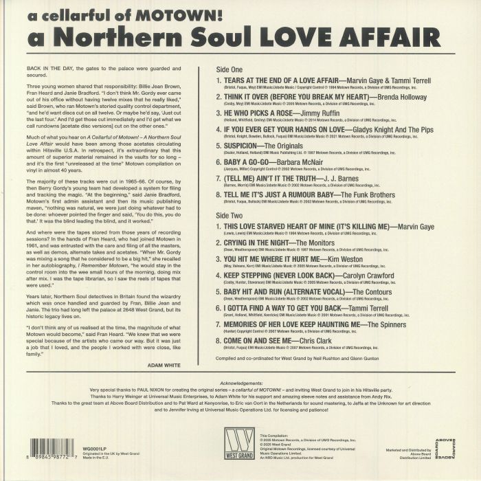 Various - A Cellarful Of Motown! - A Northern Soul Love Affair (LP)