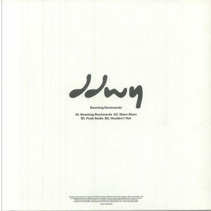 ddwy – Beaming Backwards (12", Test Pressing Recordings, 2025) Back Cover