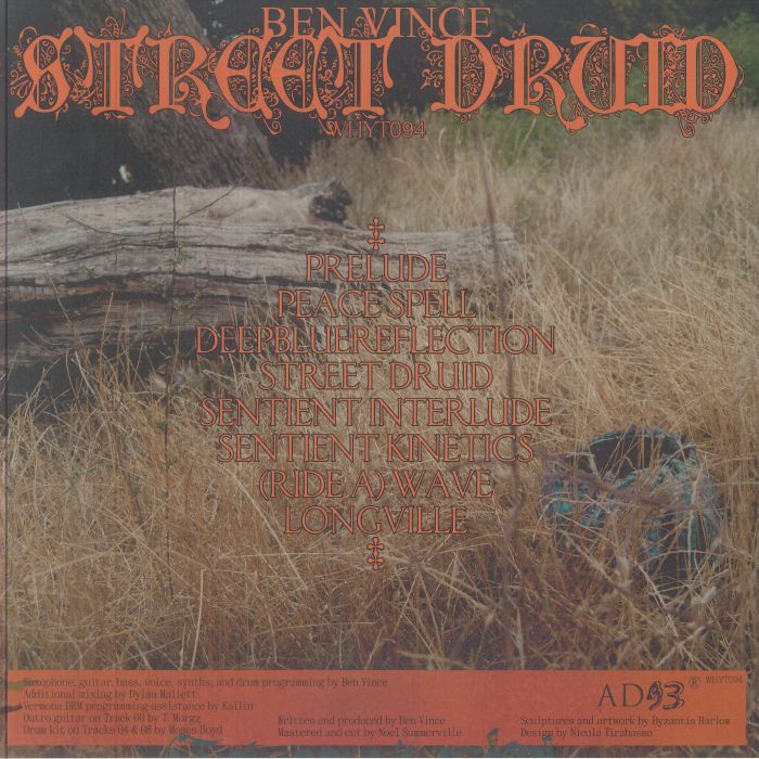 Ben Vince – Street Druid (LP, AD 93, 2026) Back Cover