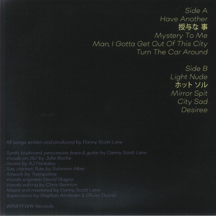 Danny Scott Lane – Holy Goodnight (LP, We Release Whatever The Fuck We Want Records, 2026) Back Cover