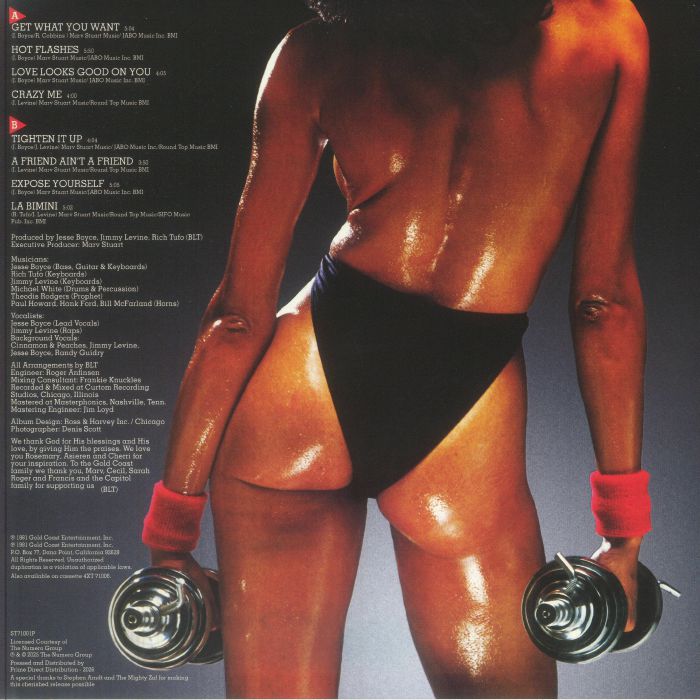 Spunk – Tighten It Up (LP, Red, Gold Coast, 2026) Back Cover